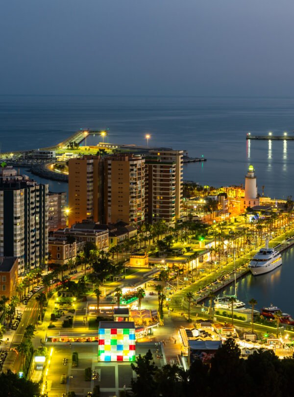 Port and harbor in Malaga, Andalusia, Spain